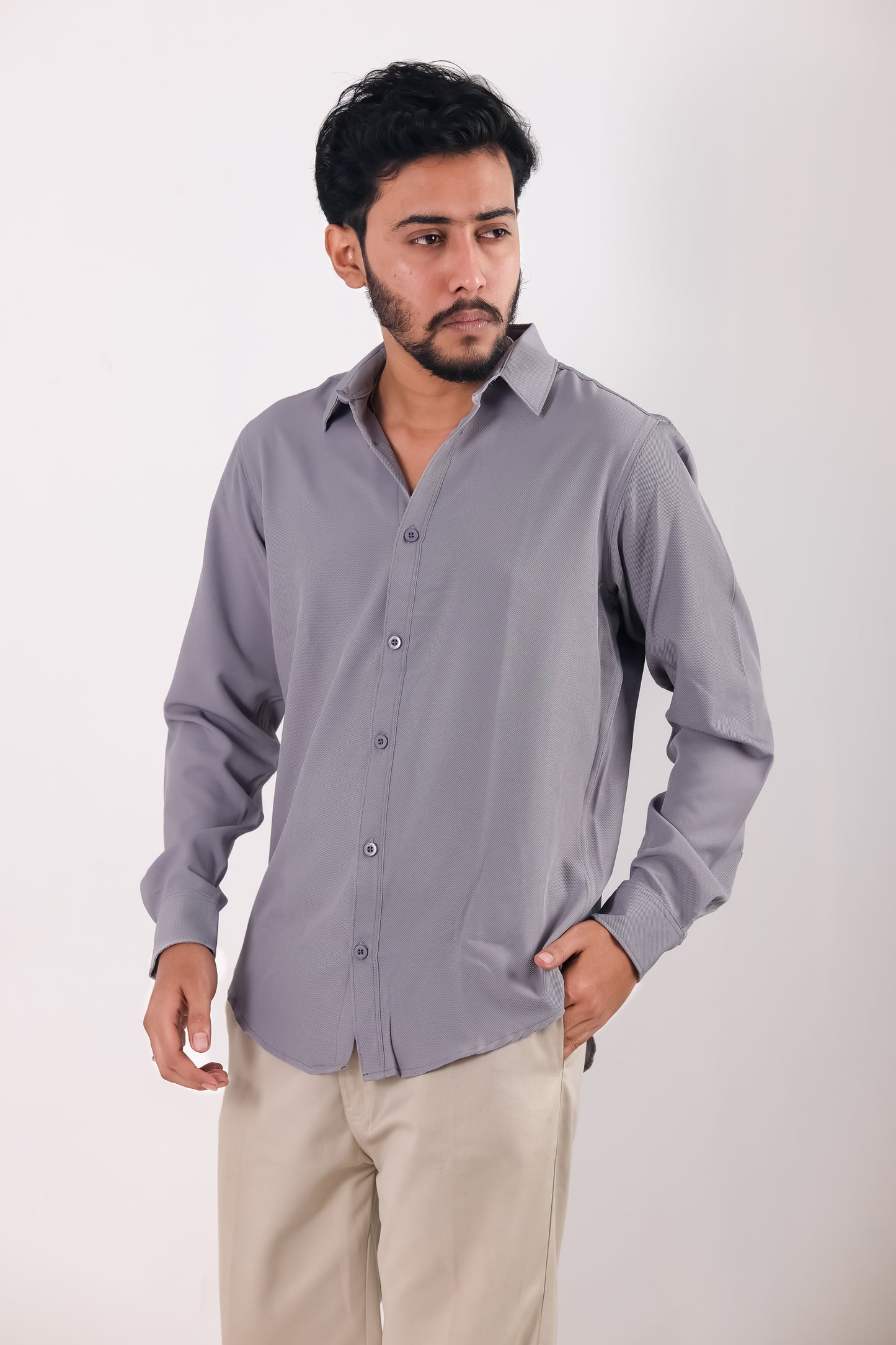 Cherry Cotton Shirt – Ash