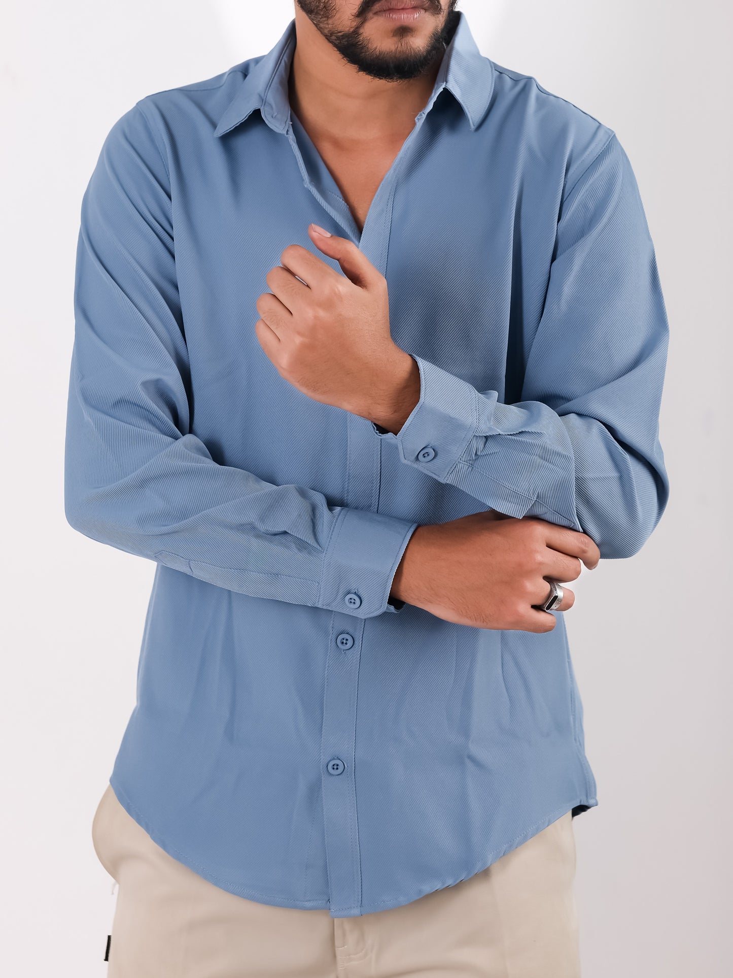 Cherry Cotton Shirt – Sky Blue