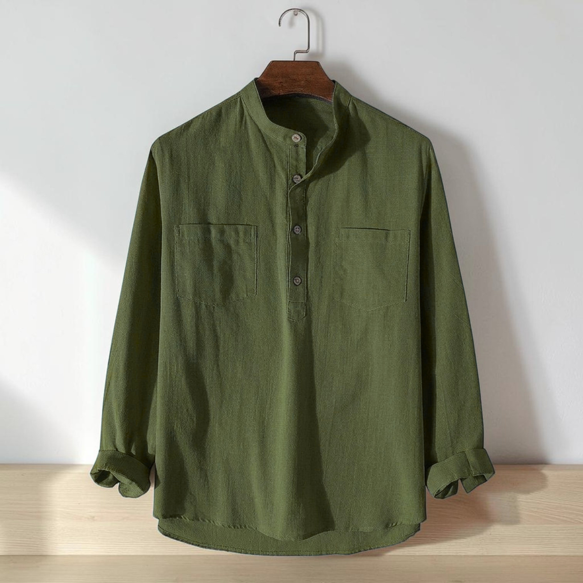 Two Pocket Full Sleeve Katua - Olive