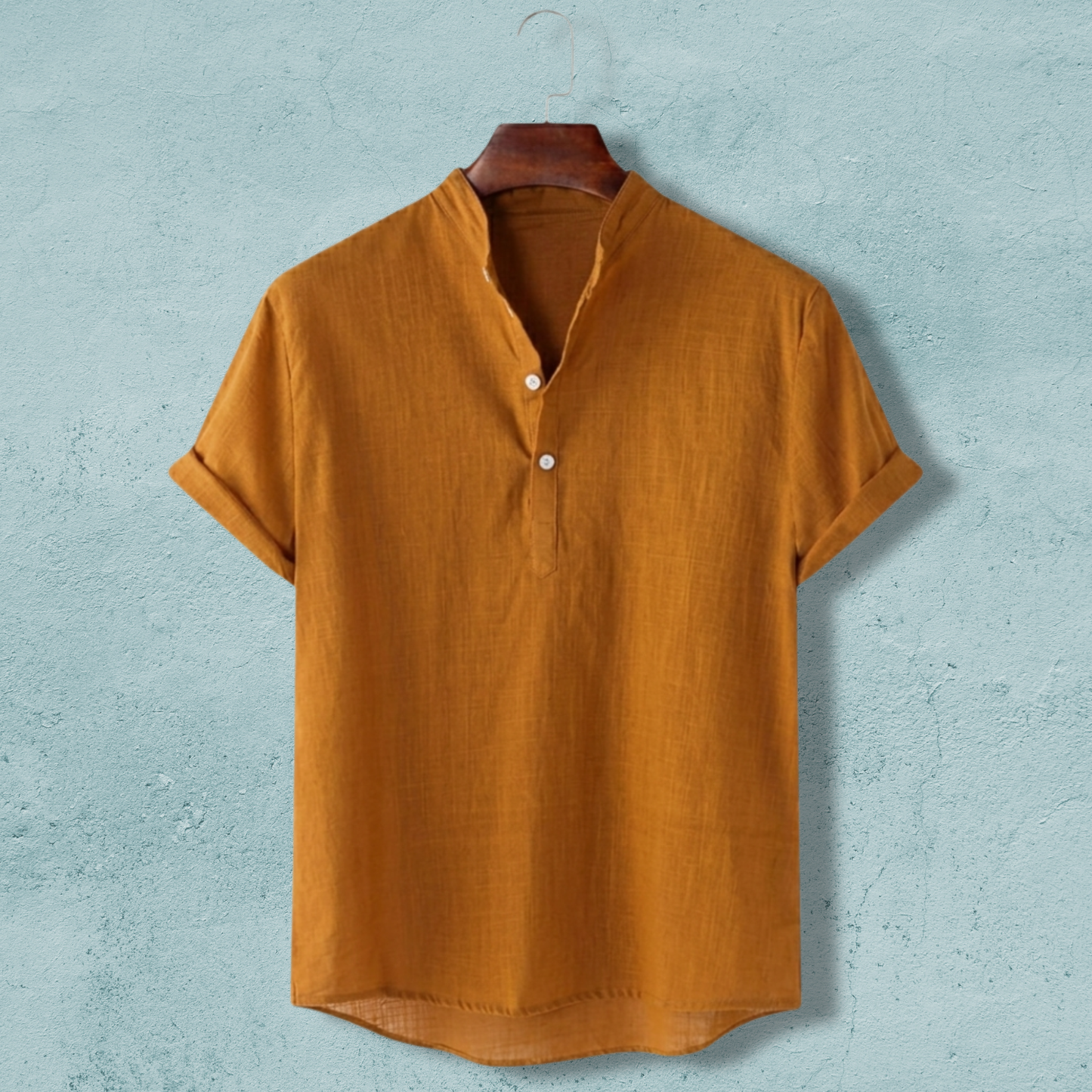 Half Sleeve Cotton Katua - Mustard