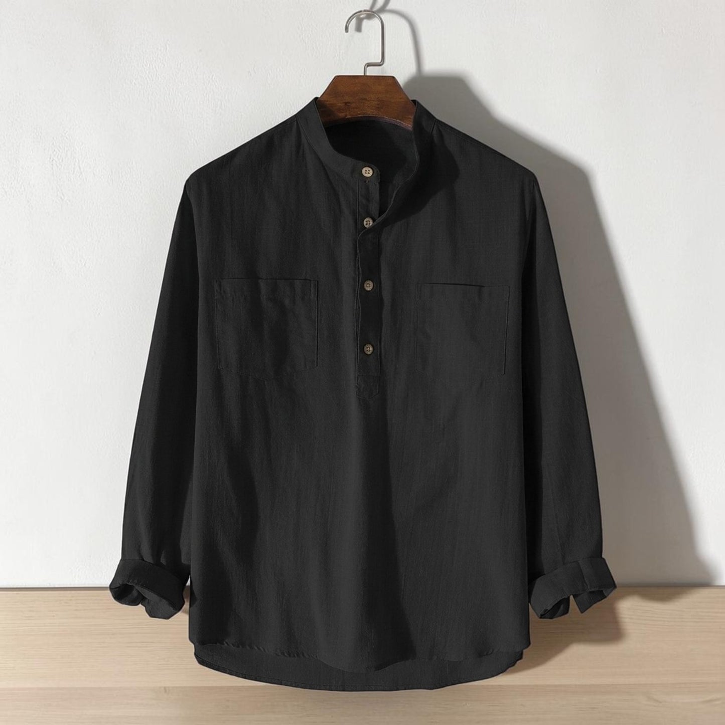Two Pocket Full Sleeve Katua - Black