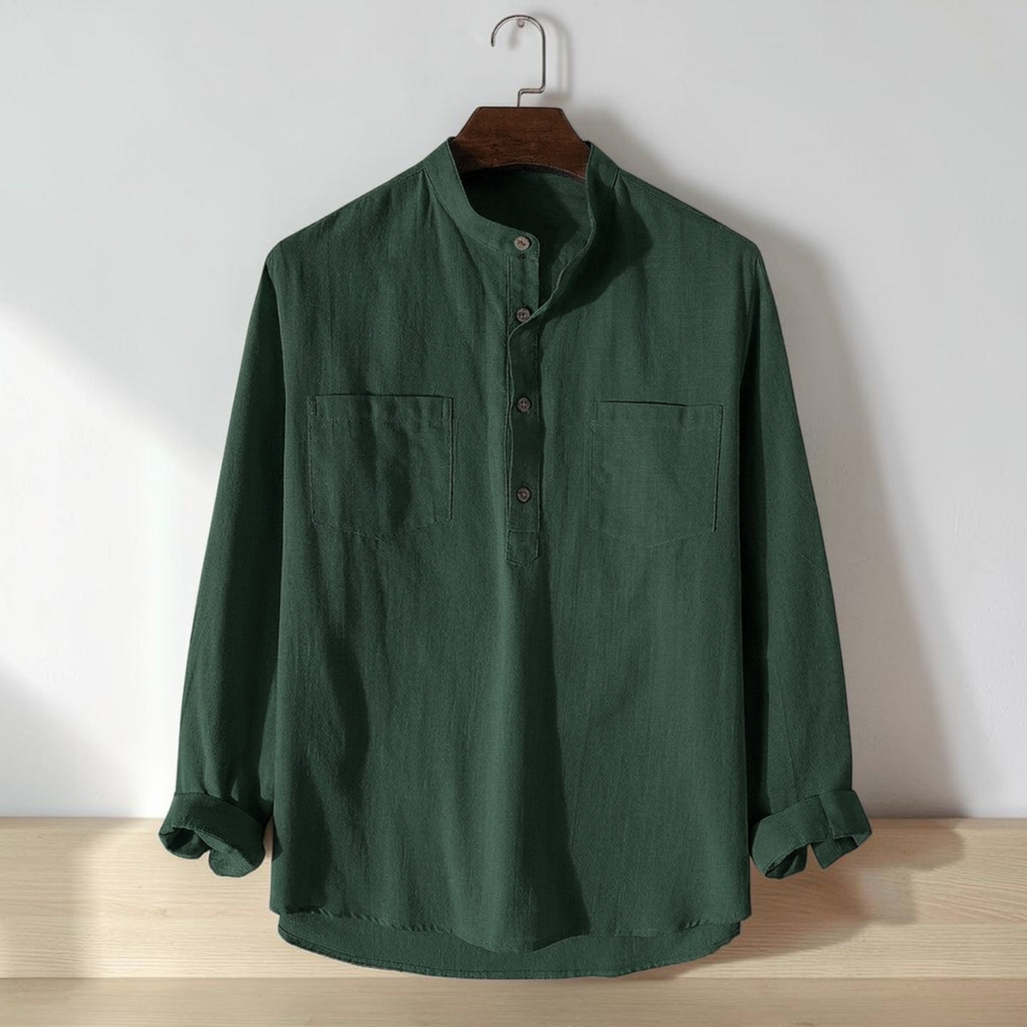 Two Pocket Full Sleeve Katua -Green