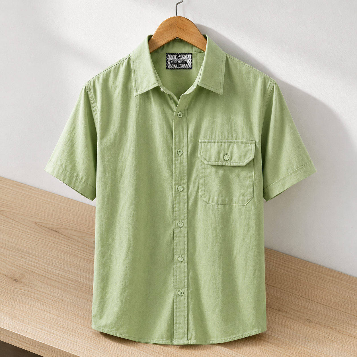 Single Pocket Half Sleeve Shirt - Lemon