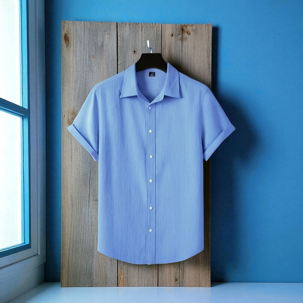 Luxury Sky Color Half Sleeve Shirt