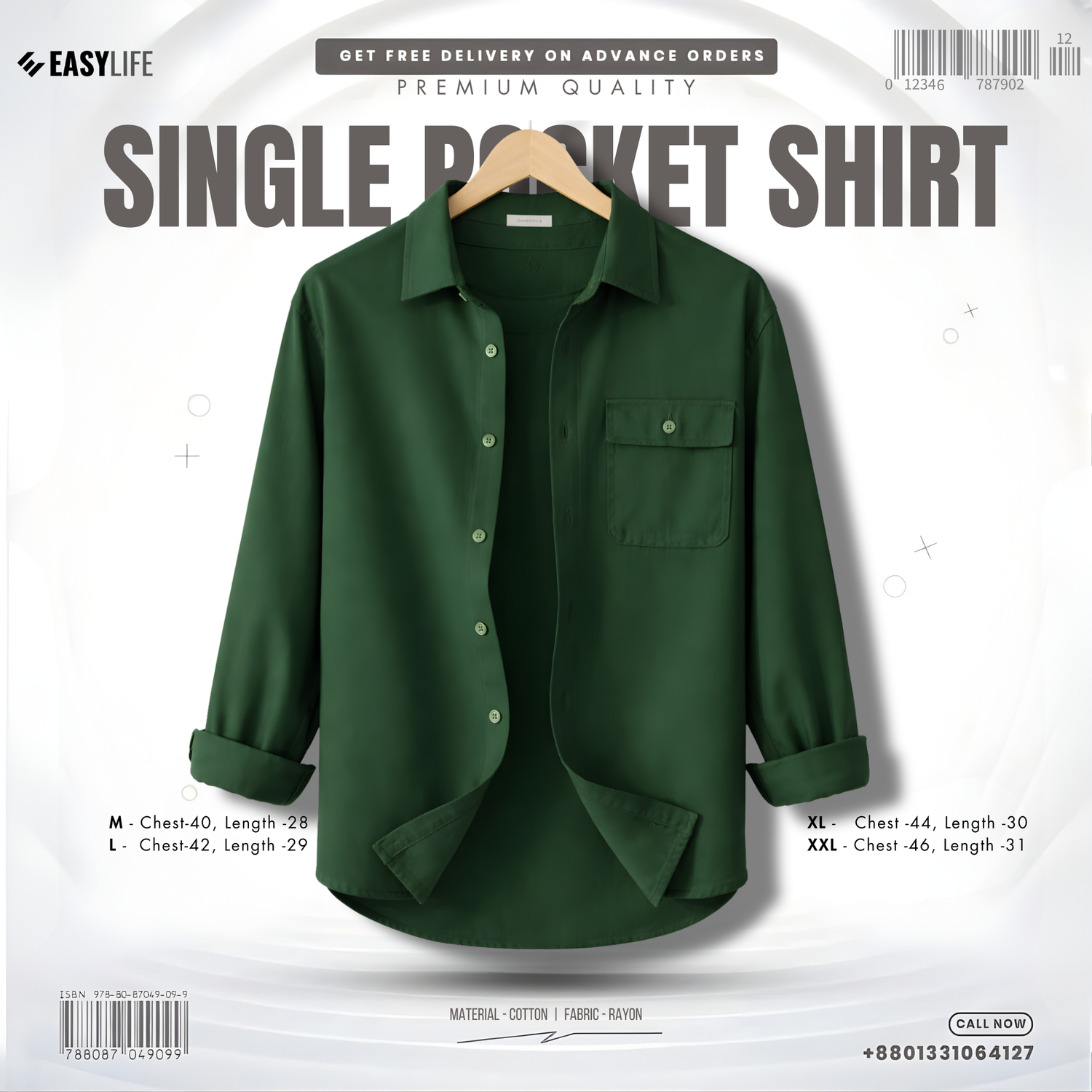 Single Pocket Casual Shirt
