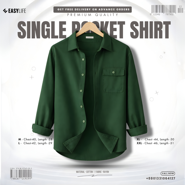 Single Pocket Casual Shirt