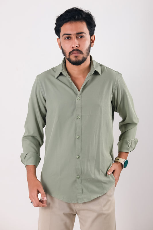 Cherry Cotton Shirt – Sage Green