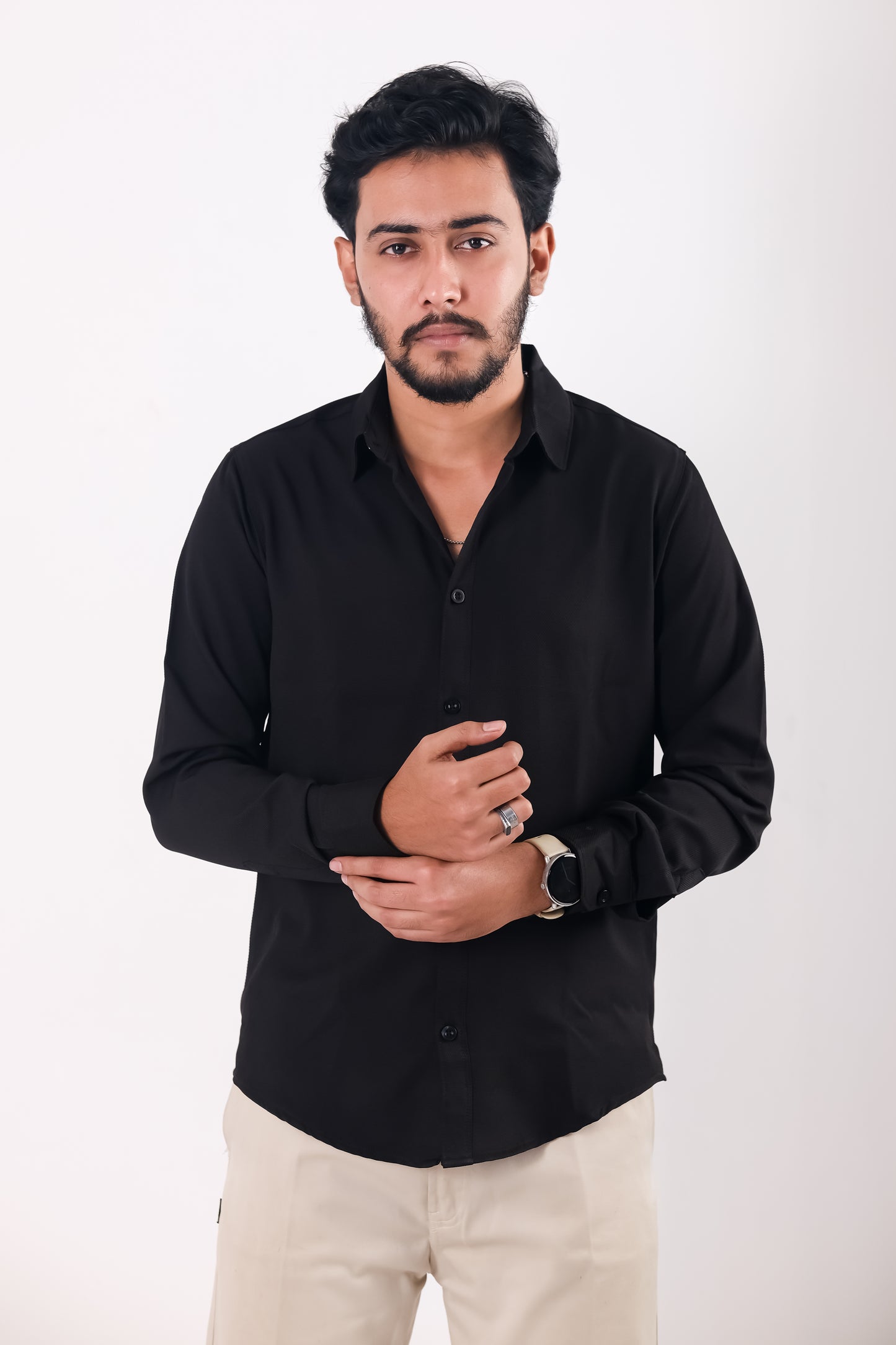 Cherry Cotton Shirt – Black