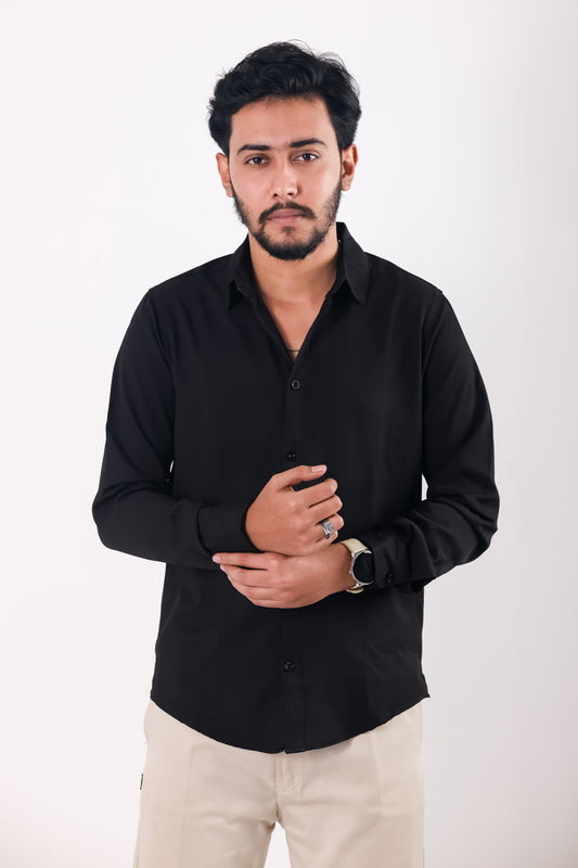 Cherry Cotton Shirt – Black