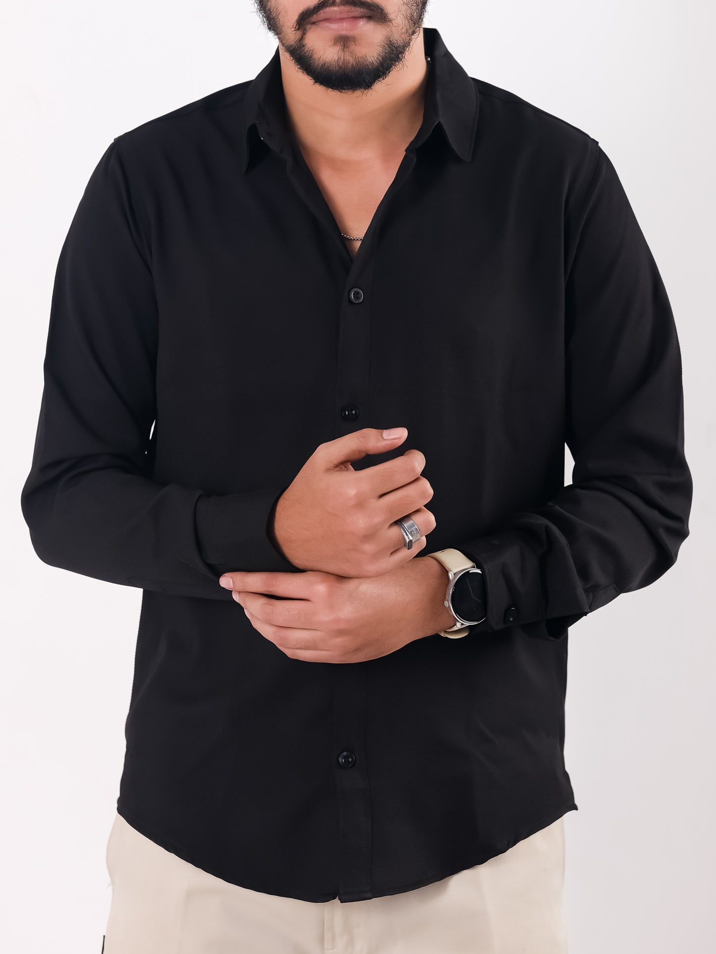 Cherry Cotton Shirt – Black