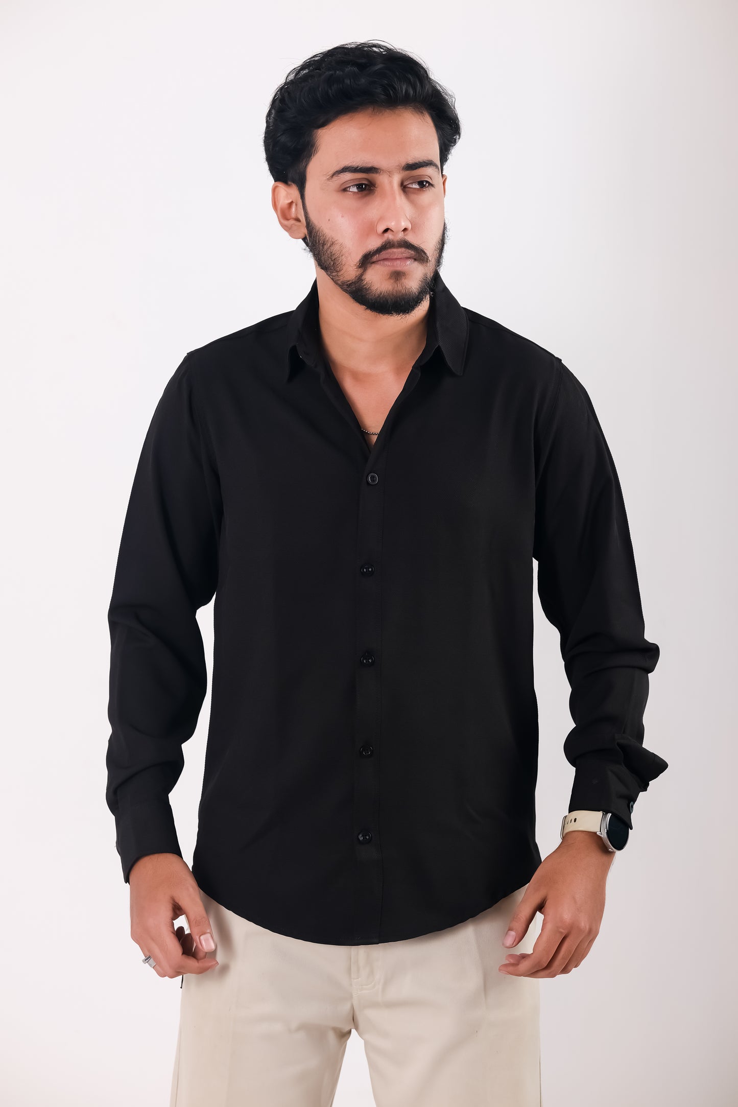 Cherry Cotton Shirt – Black