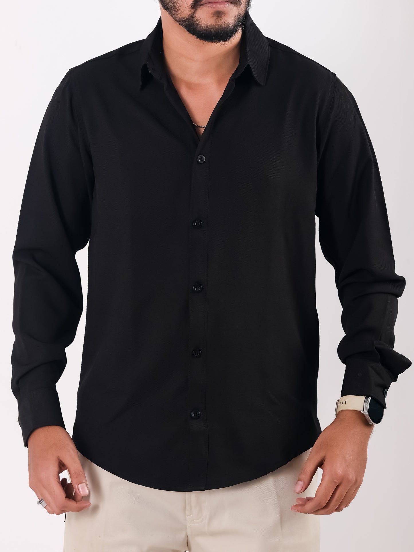 Cherry Cotton Shirt – Black