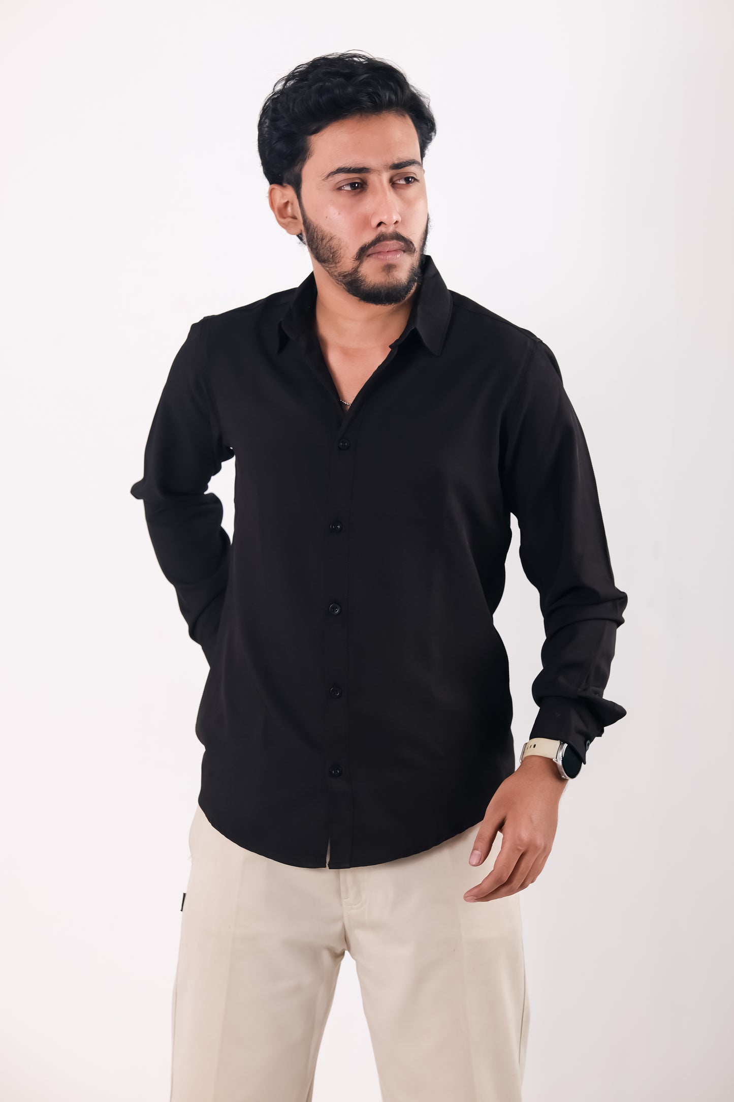 Cherry Cotton Shirt – Black