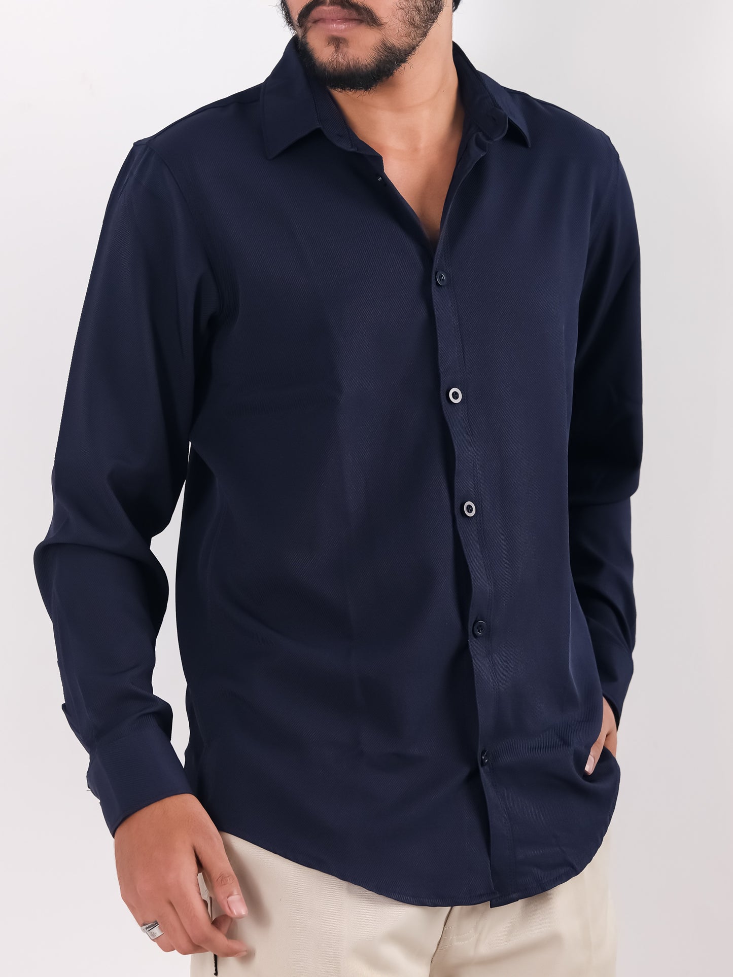 Cherry Cotton Shirt – Navy