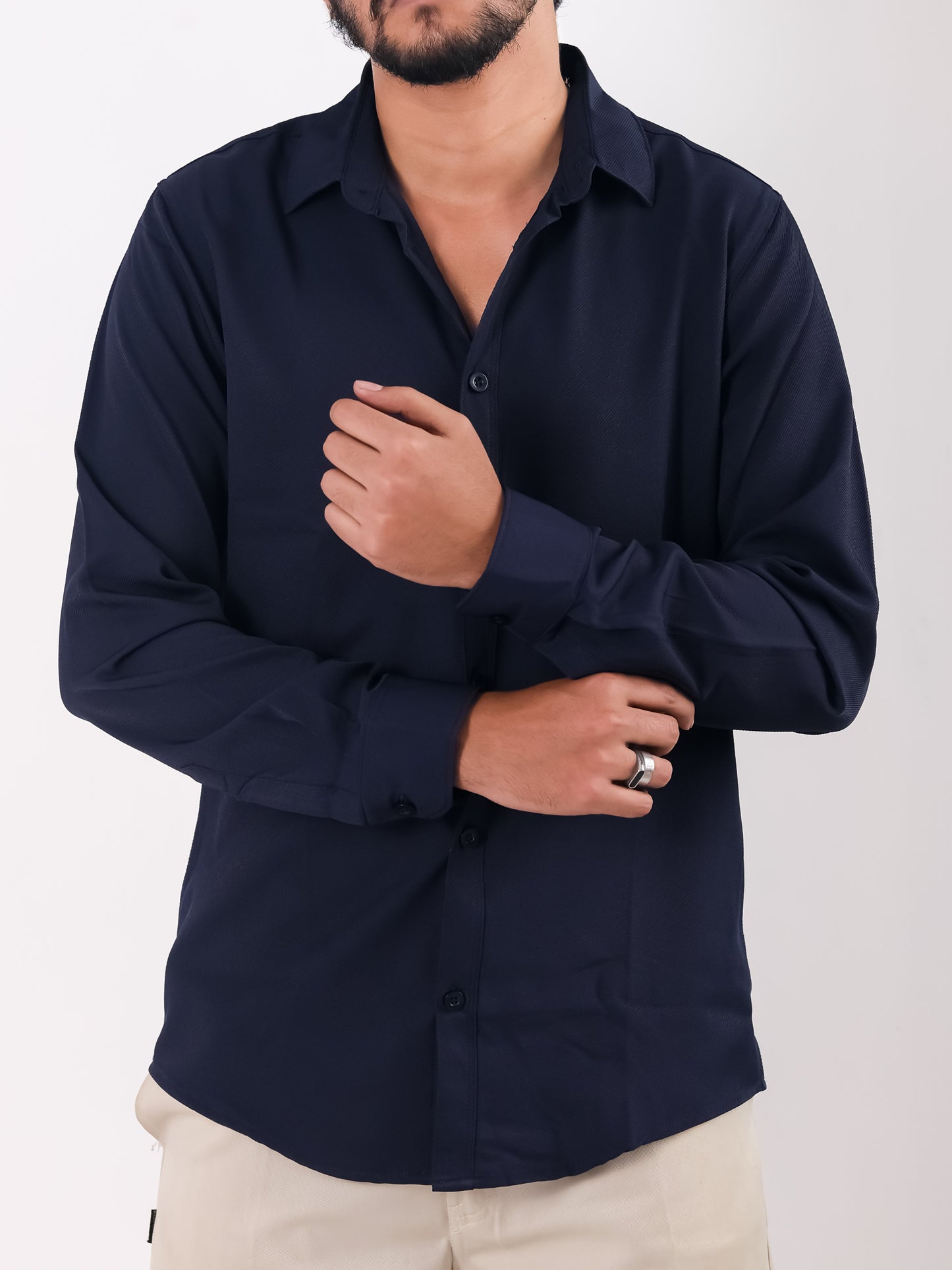 Cherry Cotton Shirt – Navy