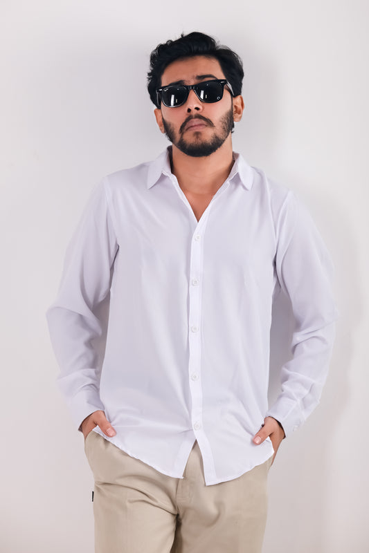 Cherry Cotton Shirt – White
