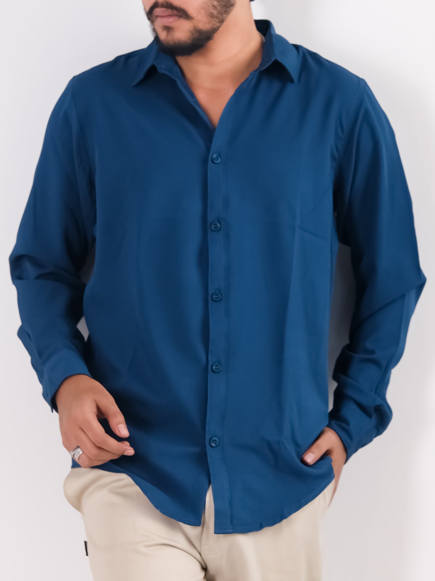 Cherry Cotton Shirt – Royal Blue