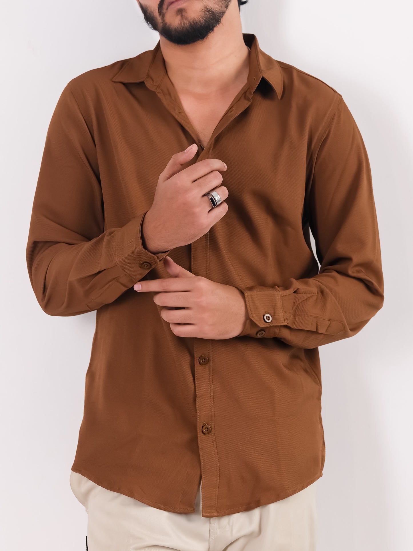 Cherry Cotton Shirt – Brown