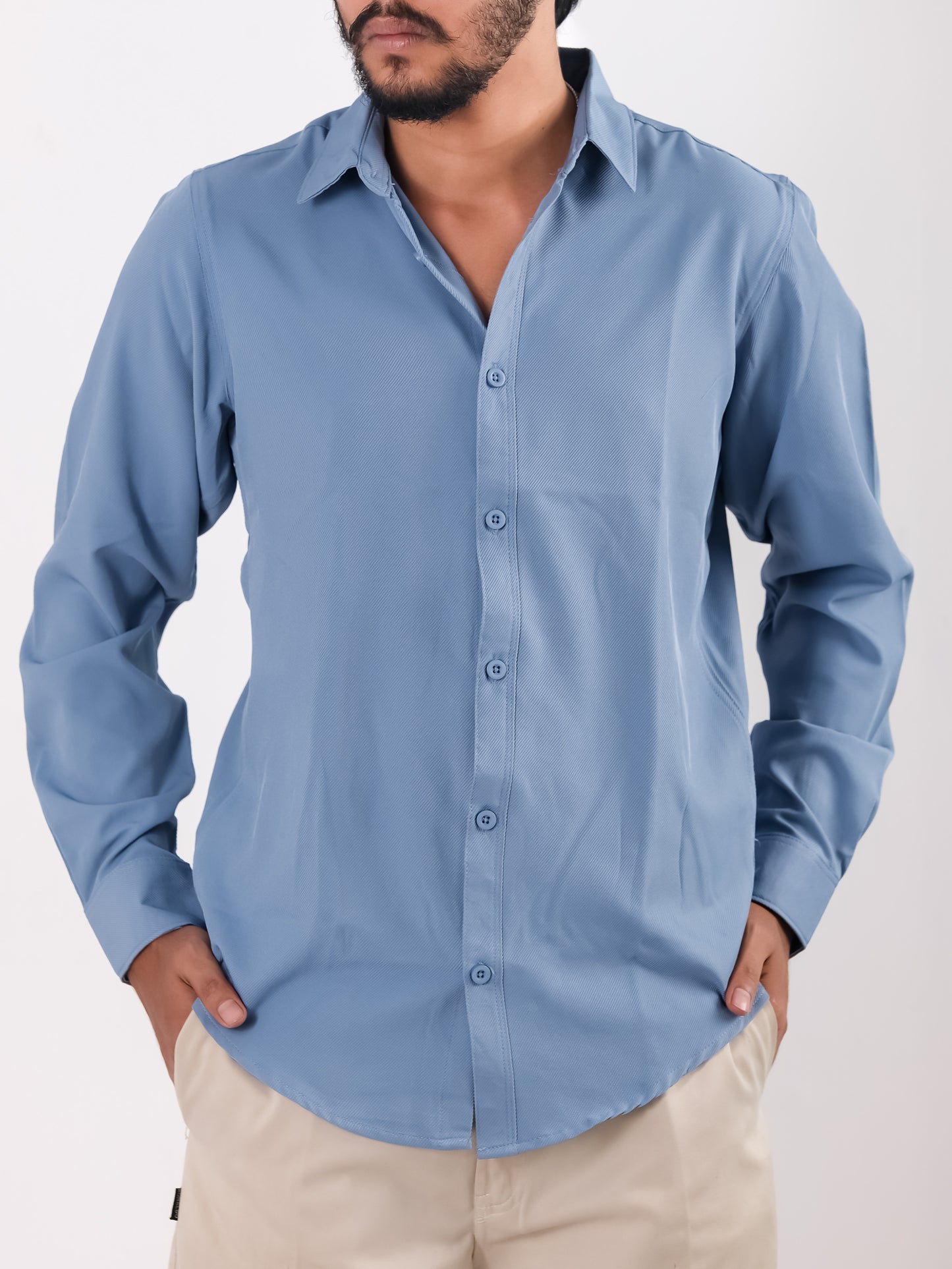 Cherry Cotton Shirt – Sky Blue