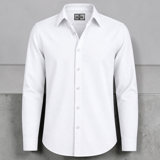 Timeless Cotton Twill Full Sleve Shirt - White