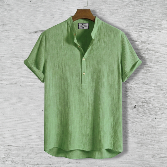 China Cotton Half Sleeve Katua - Lime
