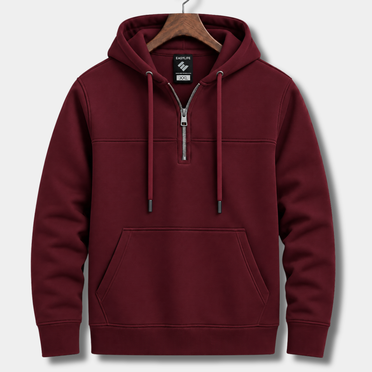 Classic Half-Zip Hoodie - Maroon