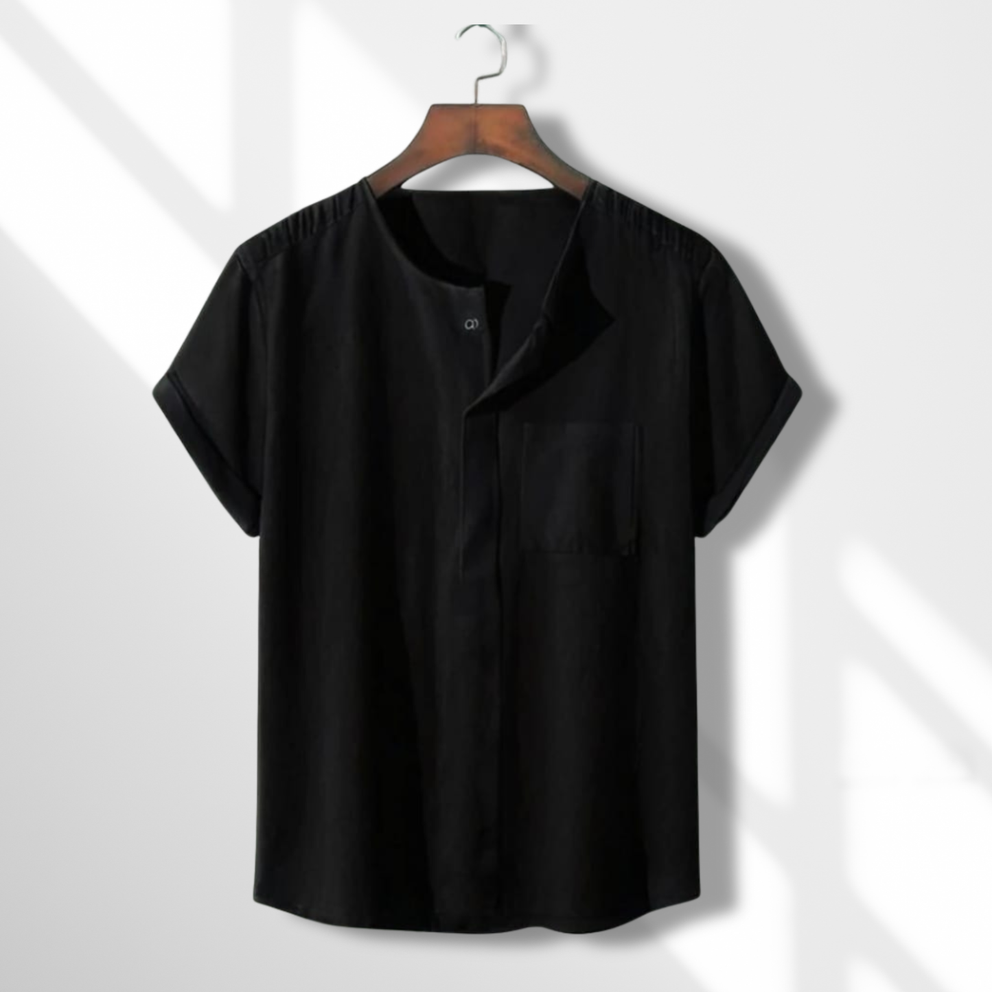O Neck Half Sleeve Katua - Black