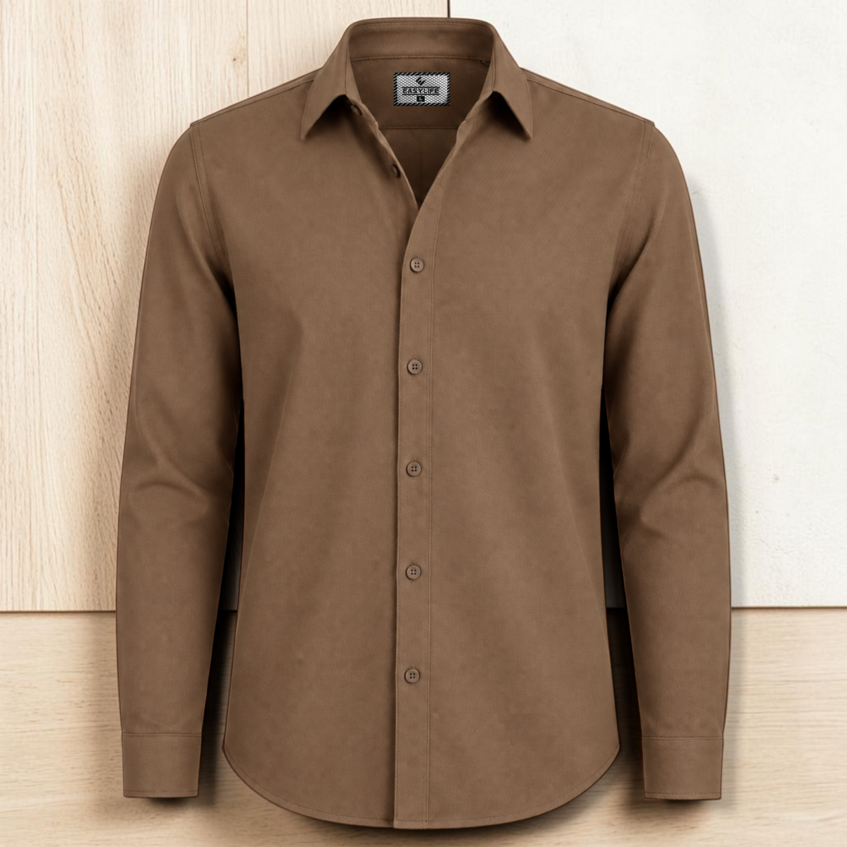 Timeless Cotton Twill Full Sleve Shirt - Brown