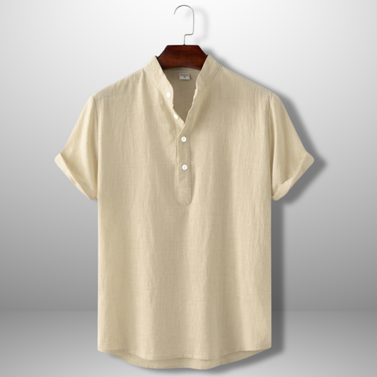 Half Sleeve Cotton Katua - Cream