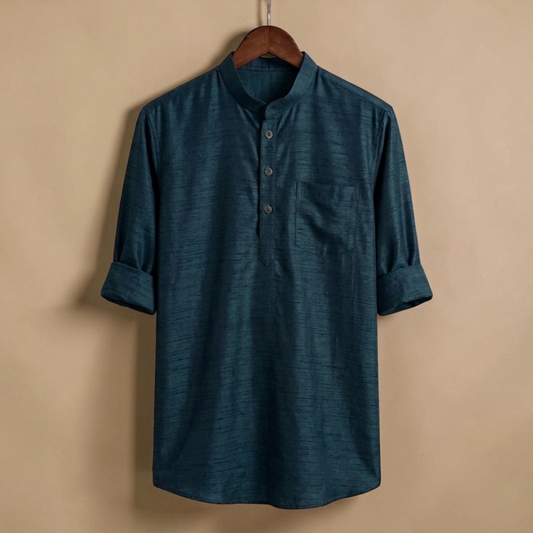 Signature Full Sleeve Katua - Petrol Blue