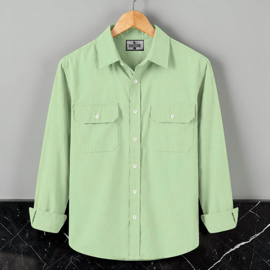 Two Pocket Lemon Color Shirt