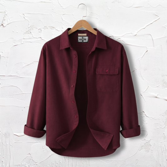 Single Pocket Casual Shirt - Marron