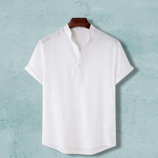 Half Sleeve Cotton Katua - White