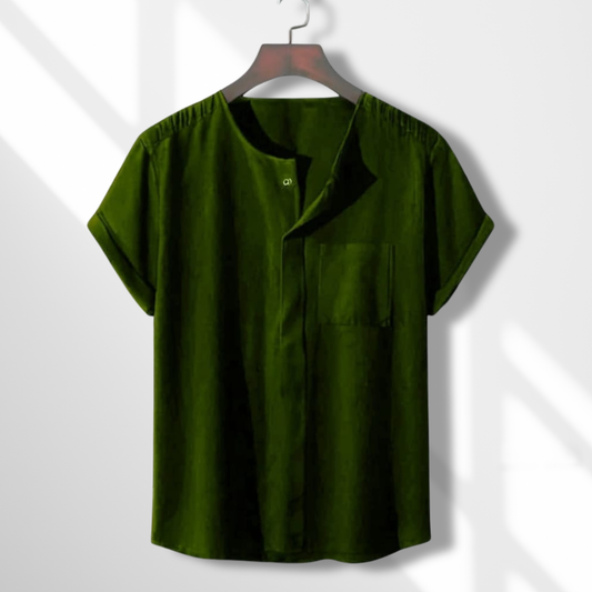 O Neck Half Sleeve Katua - Olive