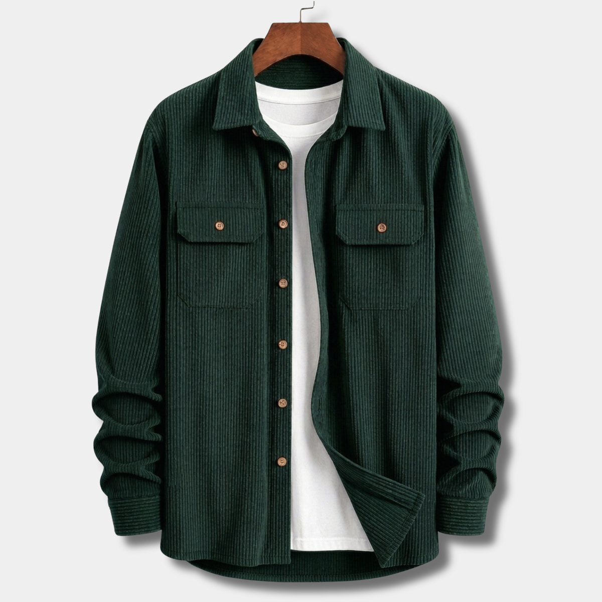 Urban Cord Shirt / Jacket - Bottle Green