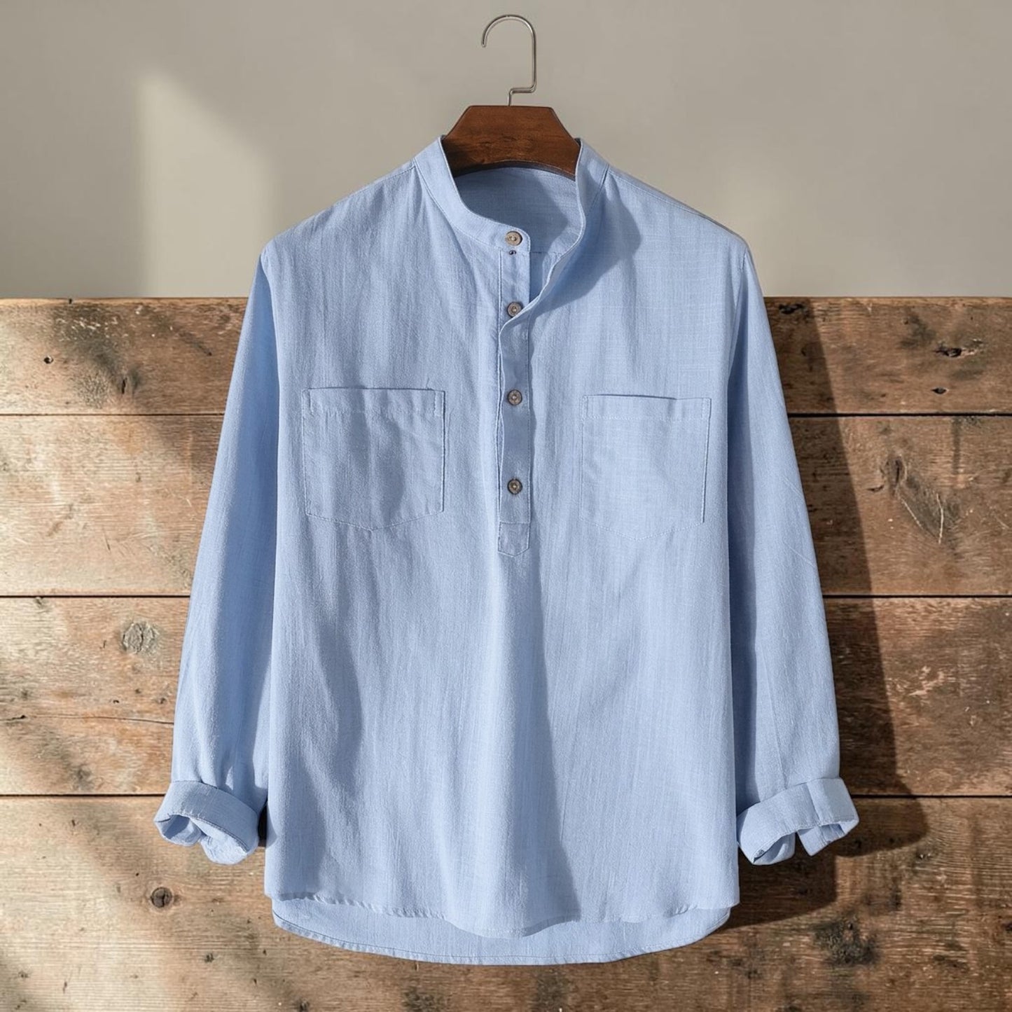 Two Pocket Full Sleeve Katua - Sky Blue