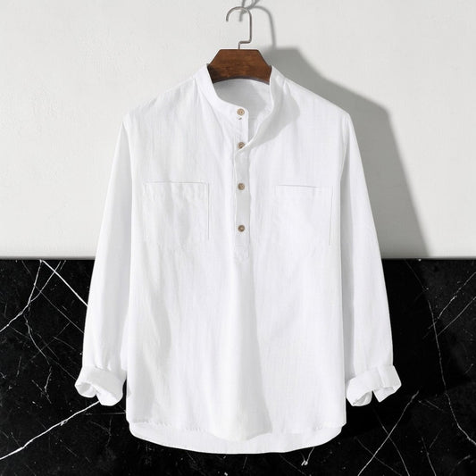 Two Pocket Full Sleeve Katua - White