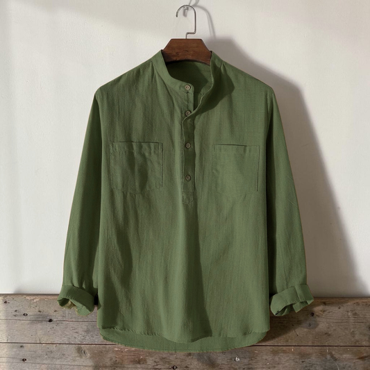 Two Pocket Full Sleeve Katua - Olive