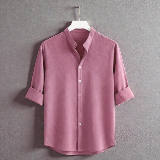 Zafran Band Collar Shirt - Onion