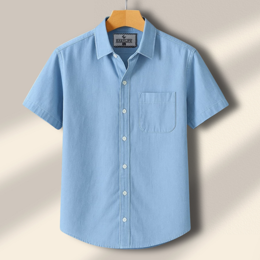 Short Sleeve Shirt - Sky Blue
