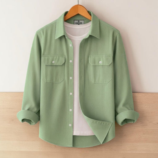 Two Pocket Lemon Color Shirt