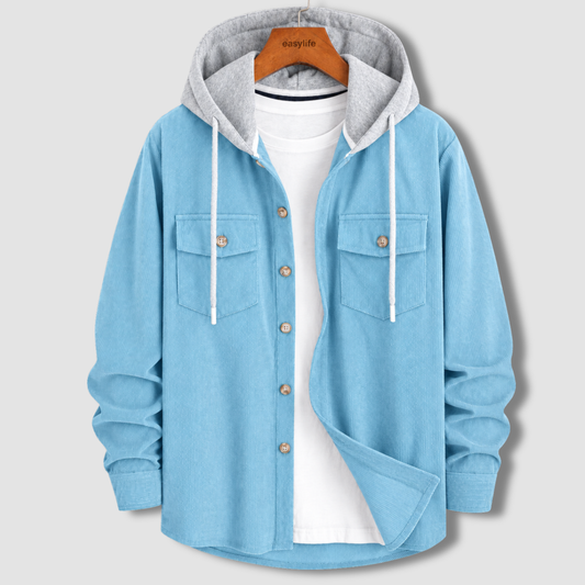 Signature Cord  Hoodie - Sky Blue