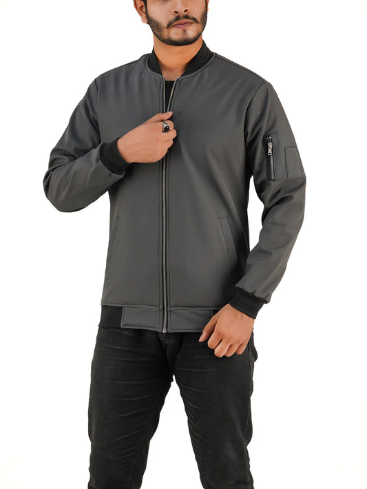 Bomber V- Neck Surma Color Jacket