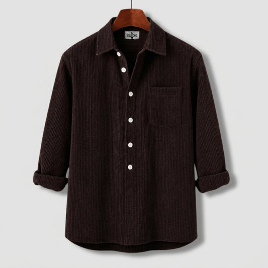 Luxury Full Sleeve Cord Katua -Dark Chocolate