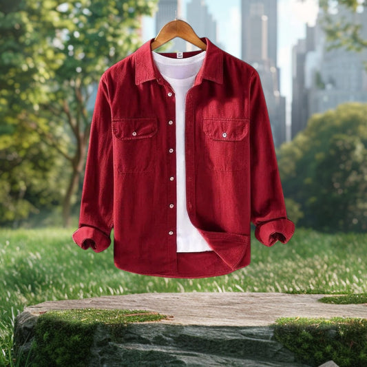 Tow Pocket Marron Color Shirt