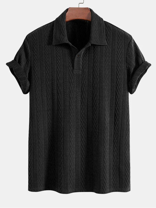 Premium  Black Short sleeve Polo T Shirt