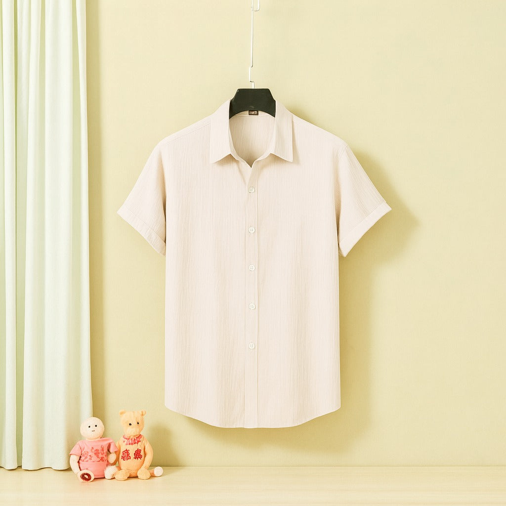 Luxury Cream Color Half Sleeve Shirt