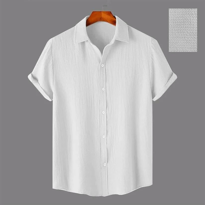 white half sleeve shirt