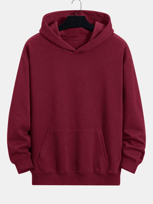 Solid Maroon Color Hoodie