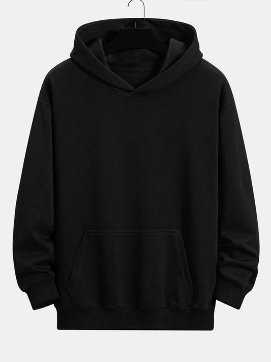 Solid Black Color Hoodie